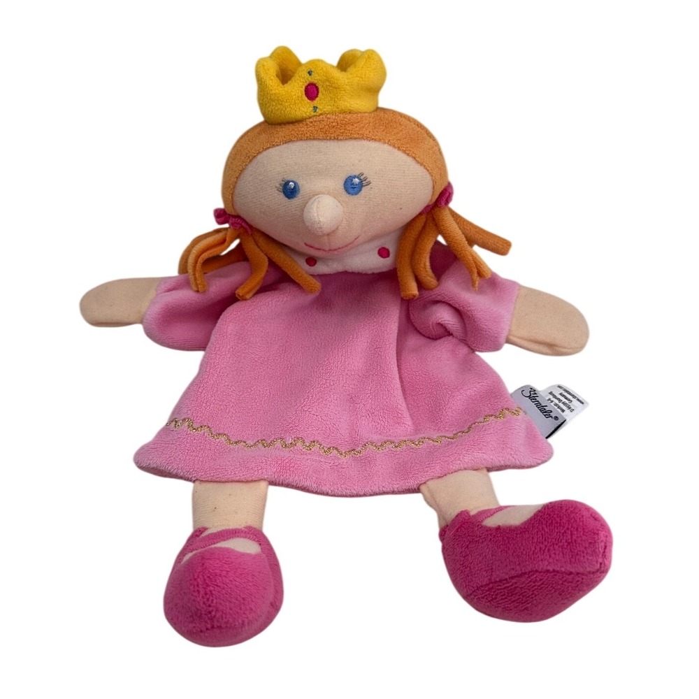 Sterntaler Princess Hand Puppet Plush Pink Gold Crown Doll Toy Lovey Nursery